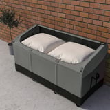 VÄTTERSÖ Storage box, outdoor, dark grey, 156x72x79 cm