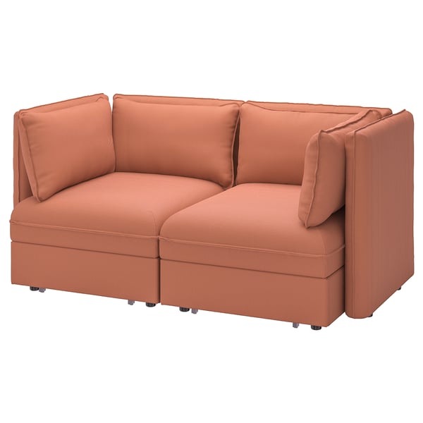 vallentuna وحدة كنب بمقعدين مع 2 كنبة سرير kelinge لون الصدأ ikea vallentuna وحدة كنب بمقعدين مع 2 كنبة سرير kelinge لون الصدأ ikea
