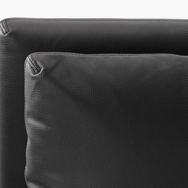 Vallentuna وحدة كنب بمقعدين مع كنبة سرير وتخزين Murum أسود Ikea