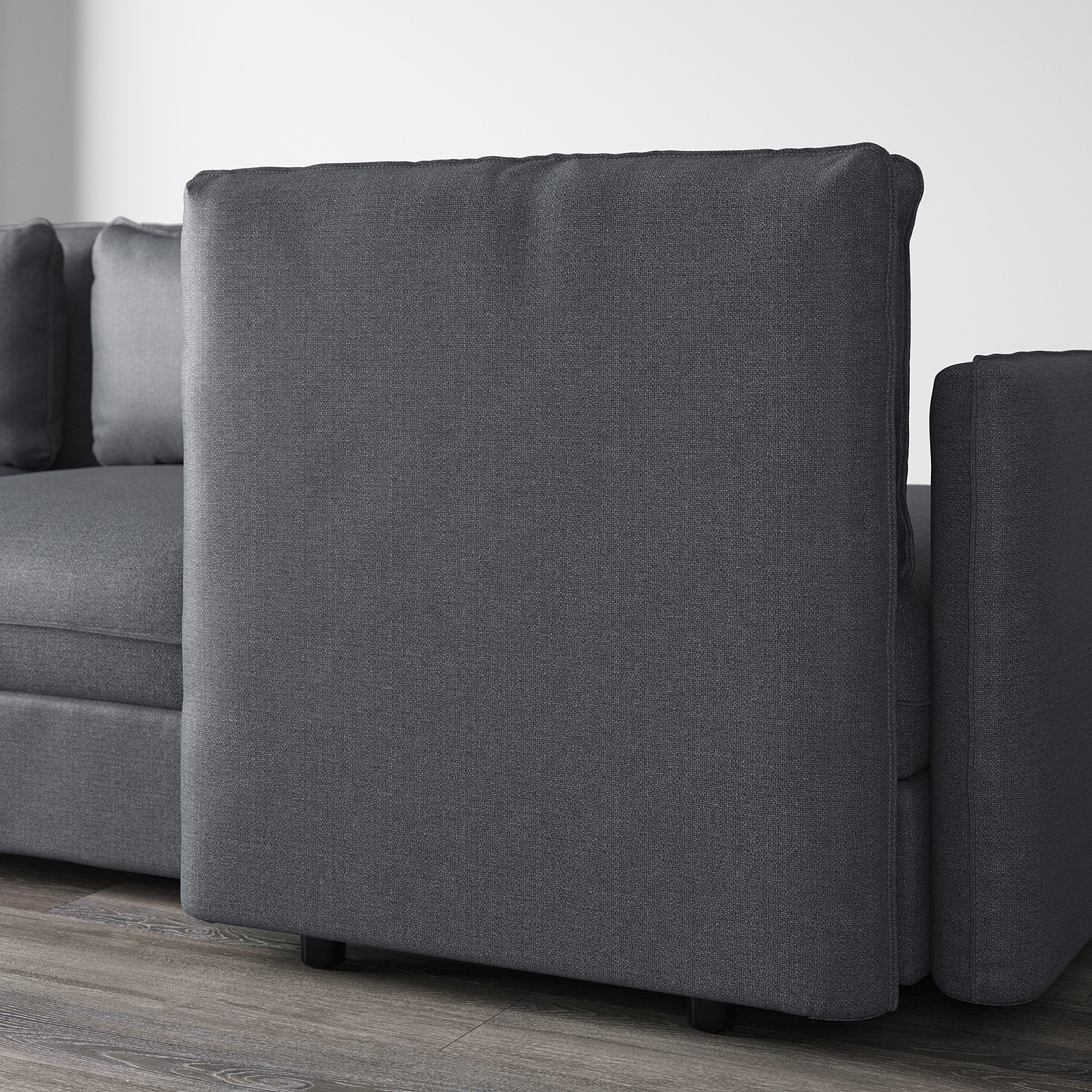 VALLENTUNA 3seat modular sofa with sofabed with storage Hillared