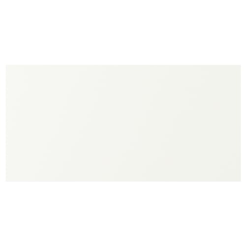VALLSTENA white kitchen cabinet with smooth surface, rectangular shape, simple design.