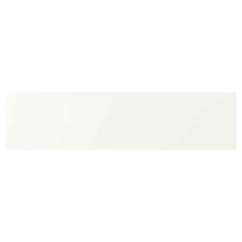 VALLSTENA, white kitchen fronts, smooth surface, plastic foil material, rectangle shape, simple design.