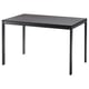 VANGSTA Extendable table, black/dark brown, 120/180x75 cm