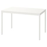 VANGSTA Extendable table, white, 120/180x75 cm