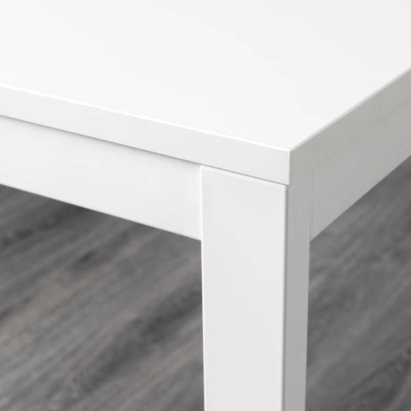 VANGSTA / KÄTTIL Table and 4 chairs, white/Knisa light grey, 120/180 cm