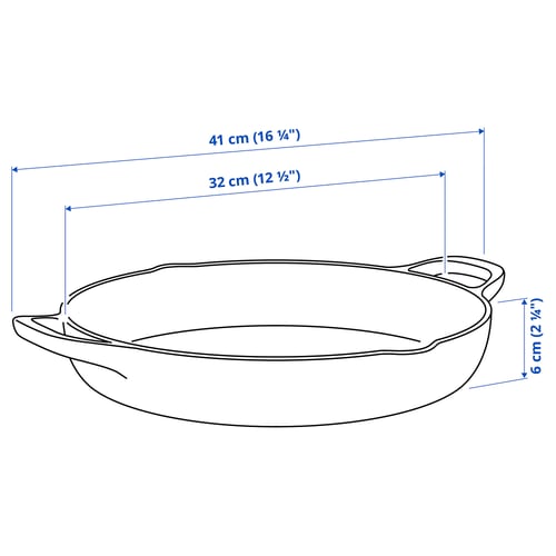 Illustration with measurements for the product: VARDAGEN.