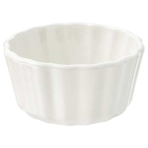 VARDAGEN white round pie dish, wavy edge, stoneware.