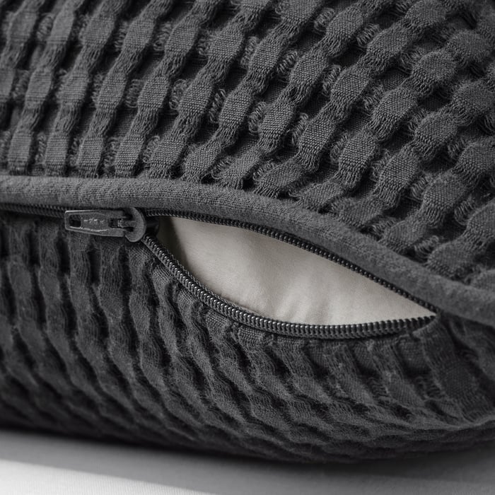 VÅRELD cushion cover, dark grey, 50x50 cm IKEA