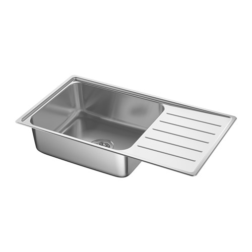 VATTUDALEN Inset sink, 1 bowl with drainboard IKEA