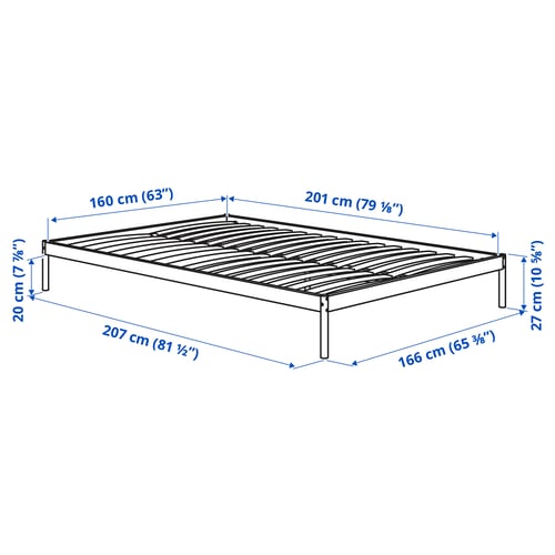 Illustration with measurements for the product: VEVELSTAD.