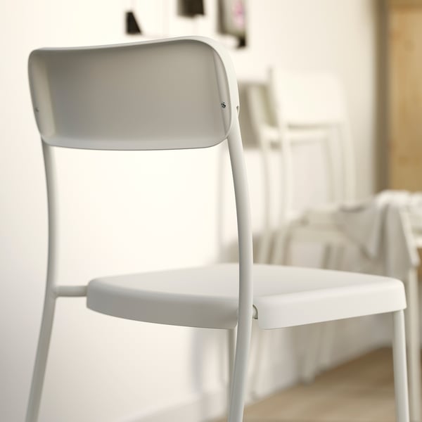VIHALS / VIHALS Table and 4 chairs, gateleg table white/white, 39/95/151x90 cm