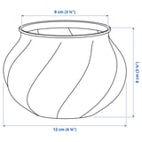 VILJESTARK Vase, clear glass, 8 cm