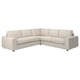 Option: VIMLE Corner sofa, 4-seat, with wide armrests/Gunnared beige
