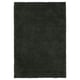 VINDEBÄK Rug, high pile, dark green, 133x195 cm