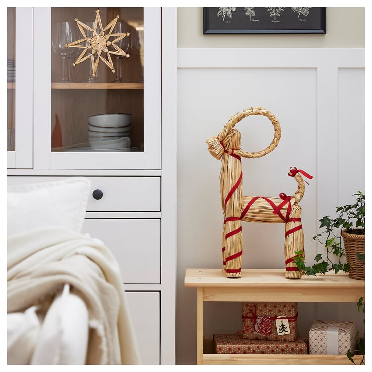 VINTERFINT decoration, goat, handmade straw, 50 cm IKEA