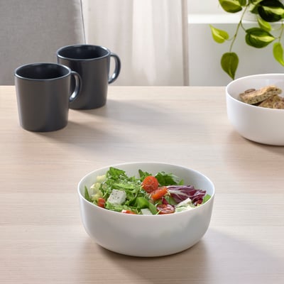 VITBLECKA Serving bowl, white, 18 cm