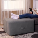 VITHÄLL Mattress/pouffe, extra firm/Vissle grey, 80x200 cm