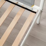 VITVAL Bunk bed frame, white/light grey, 90x200 cm