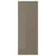 VOXTORP Door, high-gloss dark grey-brown, 30x80 cm