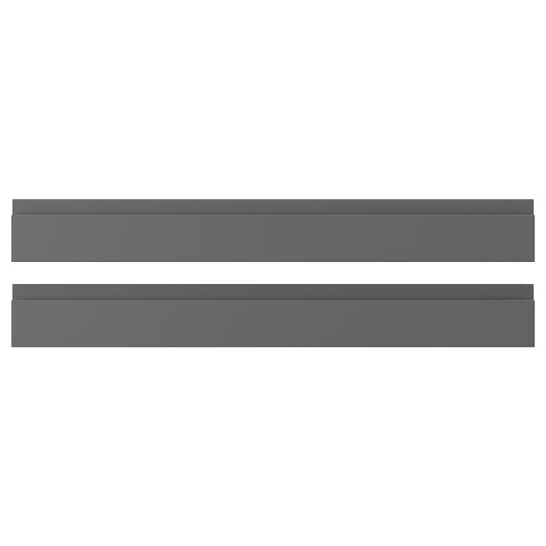 Two horizontal dark grey rectangular drawers with sleek, minimalist design, no visible handles.