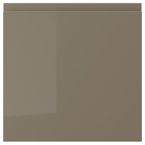 VOXTORP drawer front, dark grey-brown, glossy, rectangular.