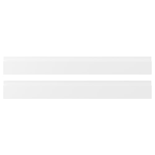 VOXTORP matte white drawer front - smooth, modern, rectangular design with integrated handles.