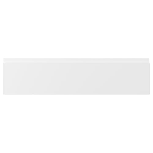 VOXTORP drawer in matte white with sleek, integrated handles, smooth surface.