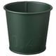 Jardinera de metall verd ÅKERBÄR, en forma de cilindre amb mida 0 en relleu. 4L, acabat de textura.