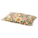 Coixí groc florit d'ARENBOK amb accents verds, blaus i roses. Forma rectangular, estampat floral sobre cotó i coberta de mescla de lyocell.