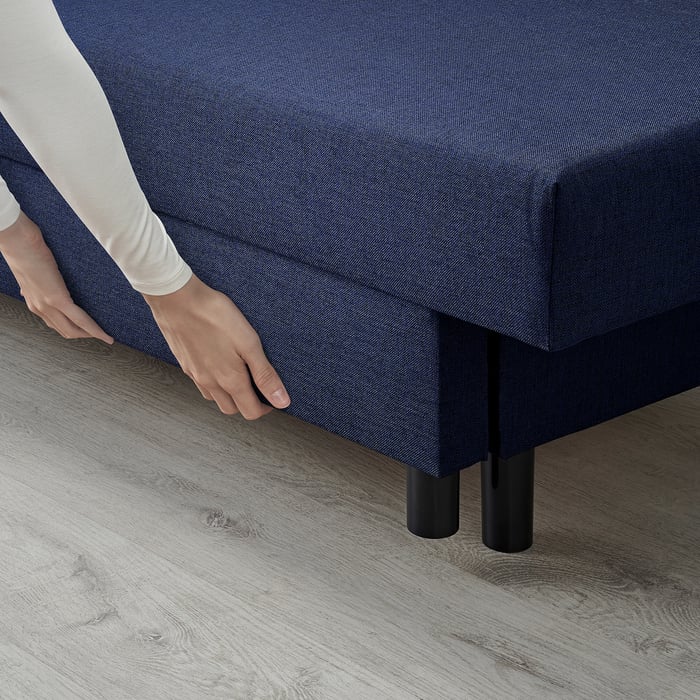 ASARUM Sofà llit, 3 places, Blau fosc IKEA