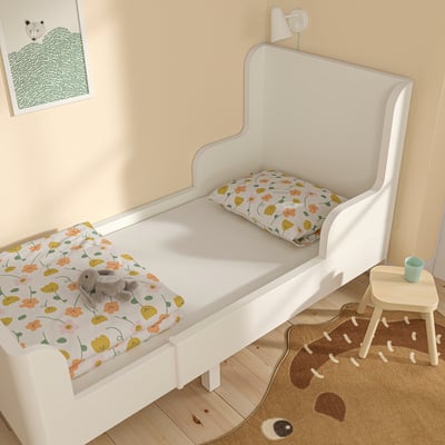 BARNDRÖM Llençol ajustable llit extensible, blanc, 80x165 cm