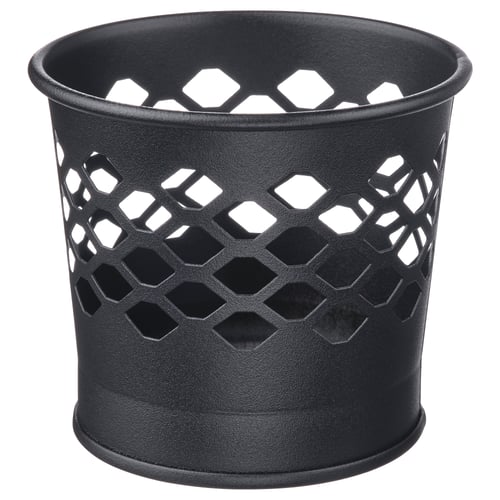 Portaespelmes de metall negre, retalls hexagonals, forma cilíndrica. Ideal per crear patrons decoratius a la llum de les espelmes.