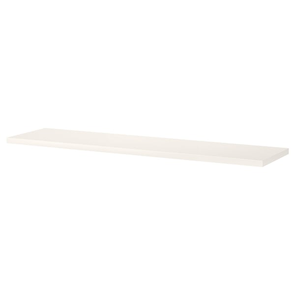 Prestatgeria de paret blanca Berghsult, rectangular, bisellada i vores llises.