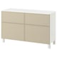 BESTÅ Combi emmagatz portes/calaixos, blanc/Krukmakare blanc, 120x42x75 cm