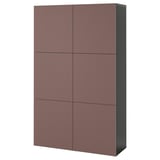Armari granat modern, rectangular, amb sis panells. Disseny elegant i minimalista.