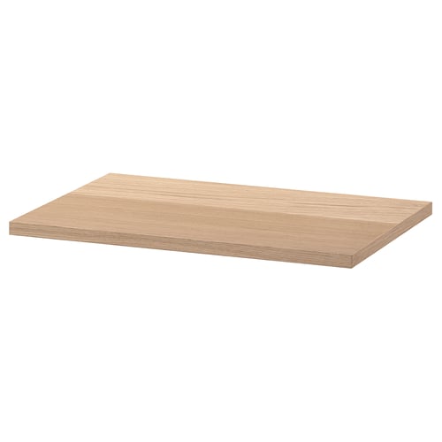 Un panell superior BESTÅ en efecte roure. Plana, rectangular, s'adapta als marcs de mobles.