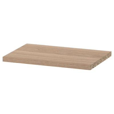 Prestatgeria BILLY: roure clar, rectangular, fusta, disseny minimalista.