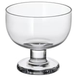 Bol BRÖGGAN de vidre transparent, rodó amb base de tija, disseny senzill i elegant.