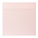 Una caixa d'emmagatzematge elegant de color rosa clar, amb teixits d'alta qualitat i materials reciclats, dissenyada per a prestatgeries de kalax.