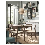 DYKARKLOCKA / HEMMA Llum de sostre, fullola roure tint blanc/negre, 40 cm