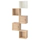 Prestatges de pi Ikea EKET: compartiments oberts i tancats, disseny de canya, de paret