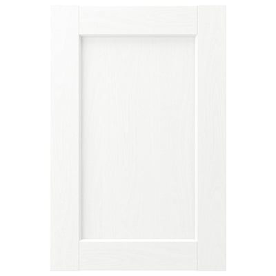 ENKÖPING porta de l'armari blanc, rectangular, de disseny senzill amb vetes semblants a la fusta.