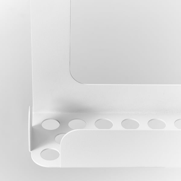 ENUDDEN Prestatge penjar dutxa amb ganxos, blanc, 31x9x51 cm