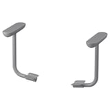 Reposabraços ergonòmics, gris, plàstic, metall, disseny corbat.