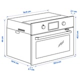 Il·lustració amb mesures del producte: FORNEBY.