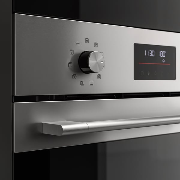 FRILLESBO Forn de convecció forçada, funció de vapor incorporada funció de pastisseria/color acer inoxidable IKEA 500