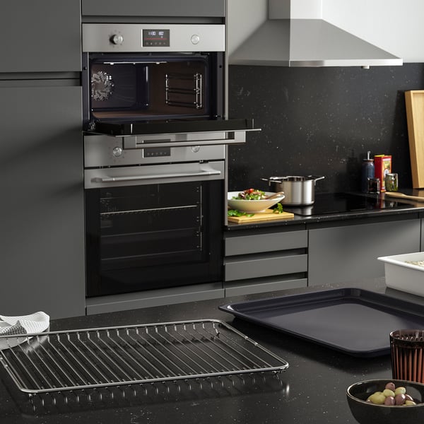 FRILLESBO Forn de convecció forçada, mida compacta funció de pastisseria/color acer inoxidable IKEA 500