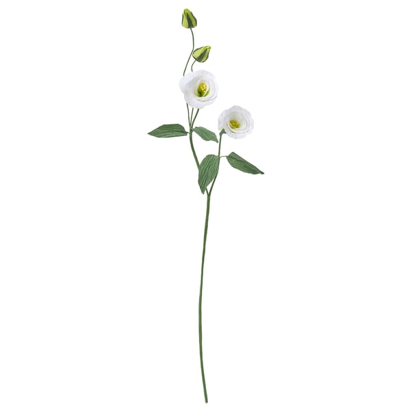 GULDSPETT Flor artificial, paper/lisianthus blanc, 55 cm
