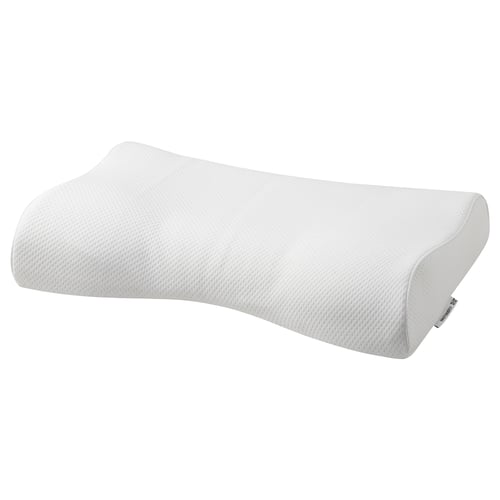 Coixí HAGTORNSFLY: blanc, ergonòmic, forma corba, escuma de làtex, materials reciclats.