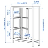 Il·lustració amb mesures del producte: HEMNES.